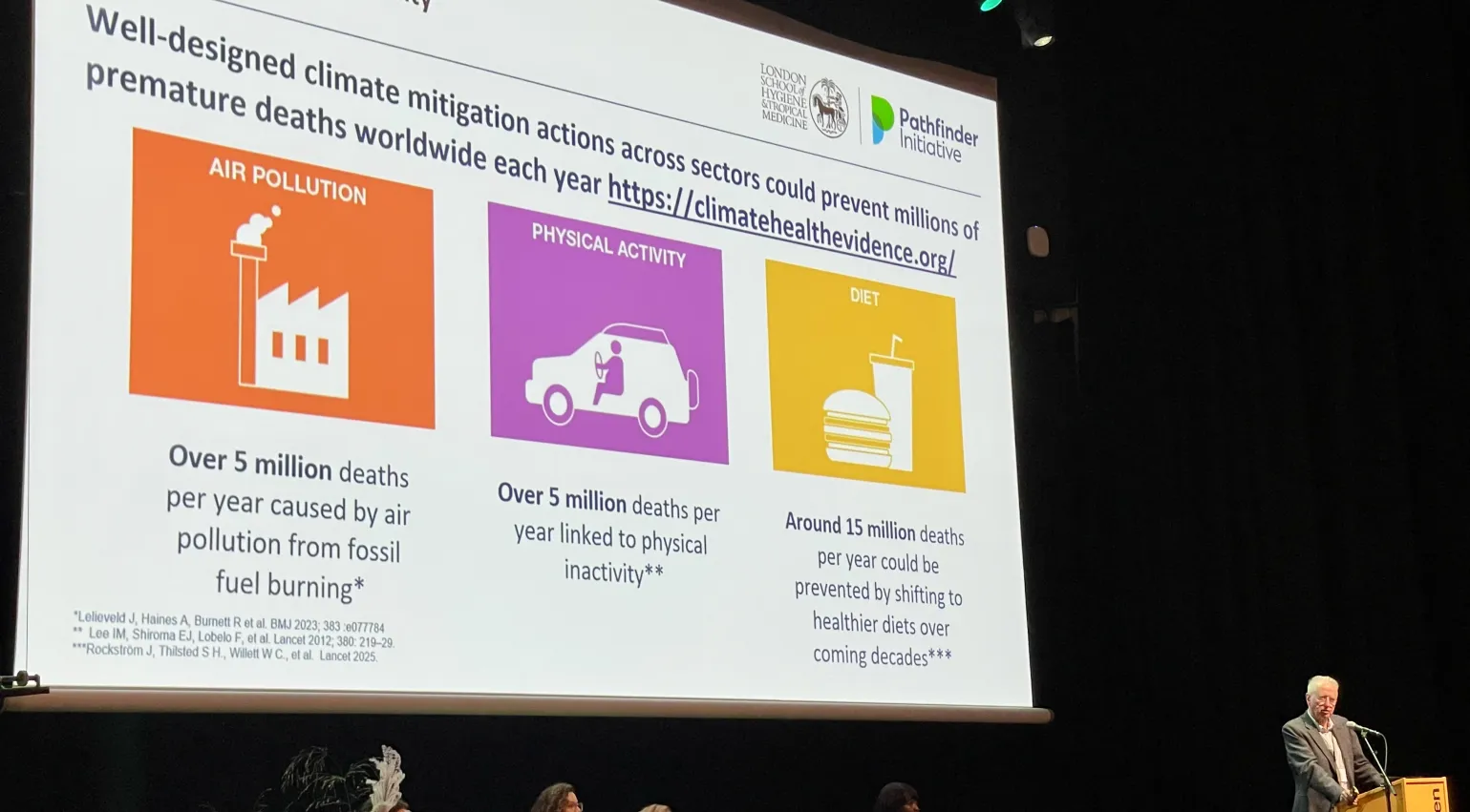 Andy Haines presenting at the 2025 Planetary Health Annual Meeting 