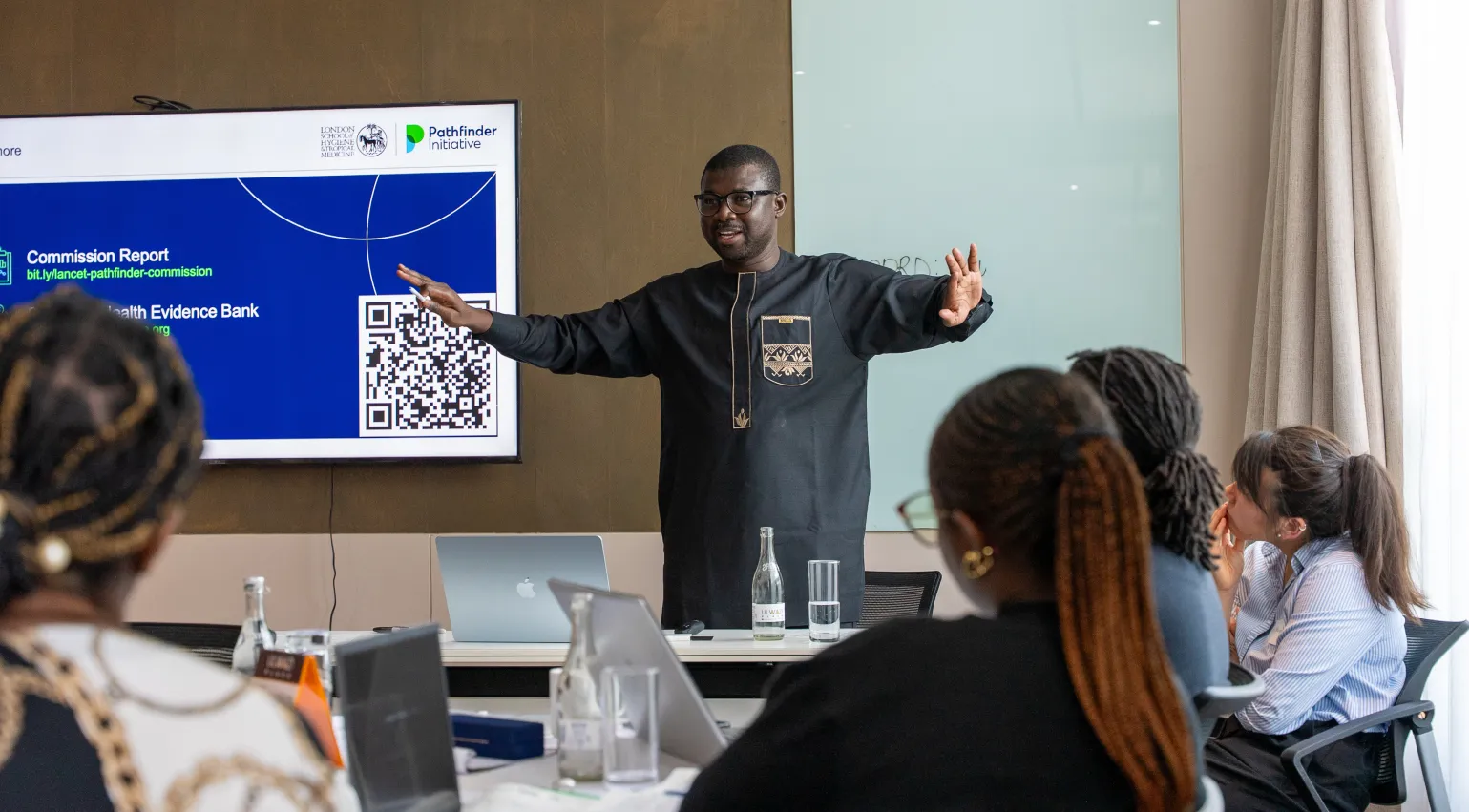Nurudeen Alhassan presenting at the Pathfinder Initiative workshop in Nairobi